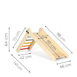 Drevené detské ihrisko, lezecká súprava Montessori, rebrík s rampou HENRY ECOTOYS Drevené detské ihrisko, lezecká súprava Montessori, rebrík s rampou HENRY ECOTOYS