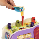 Drevená vzdelávacia kocka – sloník 8 v 1: vozík, triedič, zvončeky, lovenie červíkov – ECOTOYS Drevená vzdelávacia kocka – sloník 8 v 1: vozík, triedič, zvončeky, lovenie červíkov – ECOTOYS
