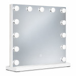 LED kozmetické zrkadlo na líčenie 50 × 40 cm s podsvietením, 3 farby, 13 žiaroviek, ModernHome