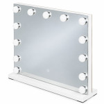 LED kozmetické zrkadlo na líčenie 50 × 40 cm s podsvietením, 3 farby, 13 žiaroviek, ModernHome