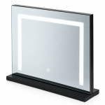 LED kozmetické zrkadlo na líčenie 50 x 40 cm s podsvietením v 3 farbách, čierne, ModernHome