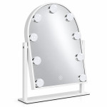 LED kozmetické zrkadlo na líčenie 30 x 40 cm s podsvietením, 3 farby, 9 žiaroviek, ModernHome LED kozmetické zrkadlo na líčenie 30 x 40 cm s podsvietením, 3 farby, 9 žiaroviek, ModernHome