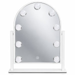 LED kozmetické zrkadlo na líčenie 30 x 40 cm s podsvietením, 3 farby, 9 žiaroviek, ModernHome LED kozmetické zrkadlo na líčenie 30 x 40 cm s podsvietením, 3 farby, 9 žiaroviek, ModernHome