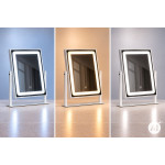 LED kozmetické zrkadlo na líčenie 25 × 30 cm s podsvietením v 3 farbách ModernHome