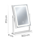 LED kozmetické zrkadlo na líčenie 25 × 30 cm s podsvietením v 3 farbách ModernHome