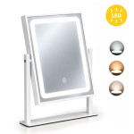 LED kozmetické zrkadlo na líčenie 25 × 30 cm s podsvietením v 3 farbách ModernHome