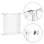 Bezpečnostná bránka 75–83 cm na schody a dvere, oceľová, biela, ECOTOYS Bezpečnostná bránka 75–83 cm na schody a dvere, oceľová, biela, ECOTOYS
