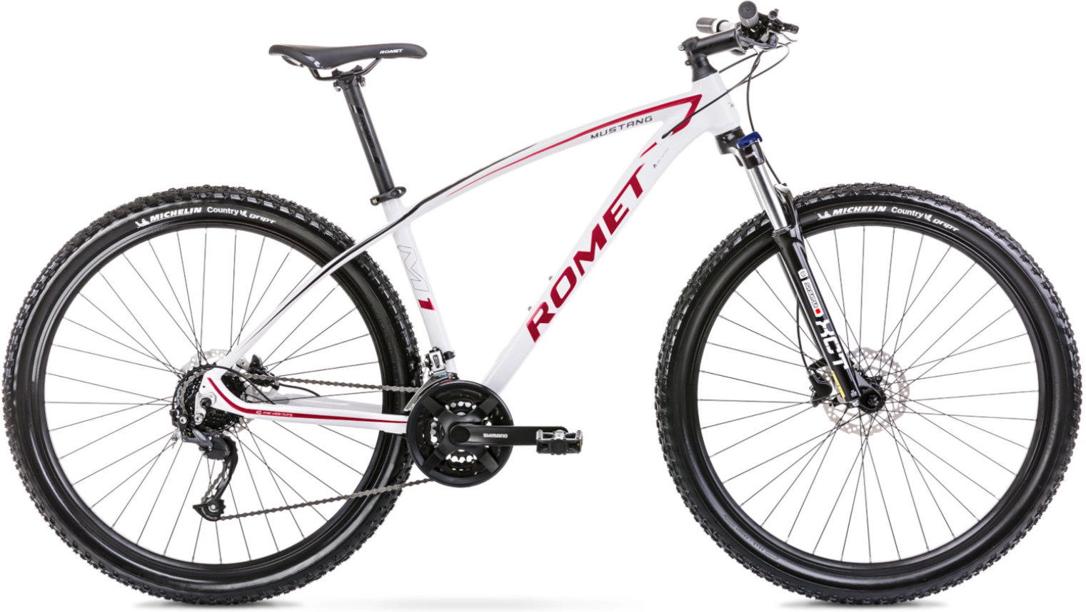 Romet Mustang M1 29&quot; Horský bicykel bielo-červený hliníkový 17&quot; 2022