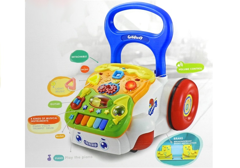 LEAN TOYS DETSKÉ CHODÍTKO S ODNÍMATEĹNÝM HRACÍM PANELOM