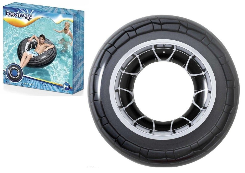 Bestway Nafukovacie koleso čierno-biele 36102