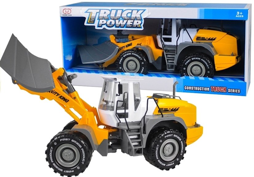 LEAN TOYS Buldozér plastový - žlto-sivý