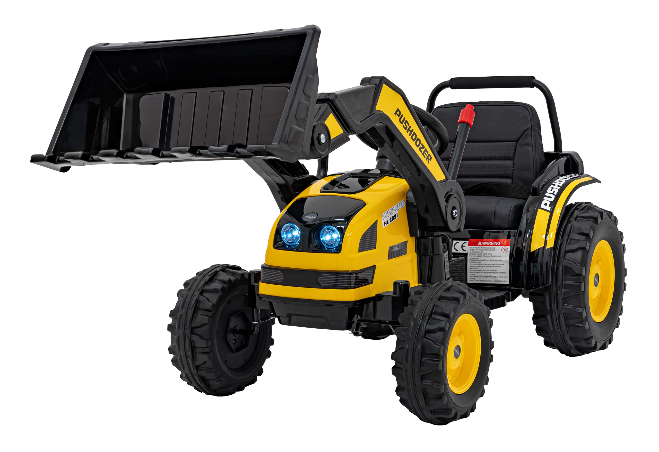 Ramiz Elektrický traktor/bager - žltý - 2x35W- BATÉRIA - 12V7Ah - 2025