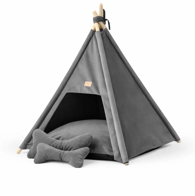 Golden Dog TeePee stan Golden dog 70 x 70 x 90 cm - sivý