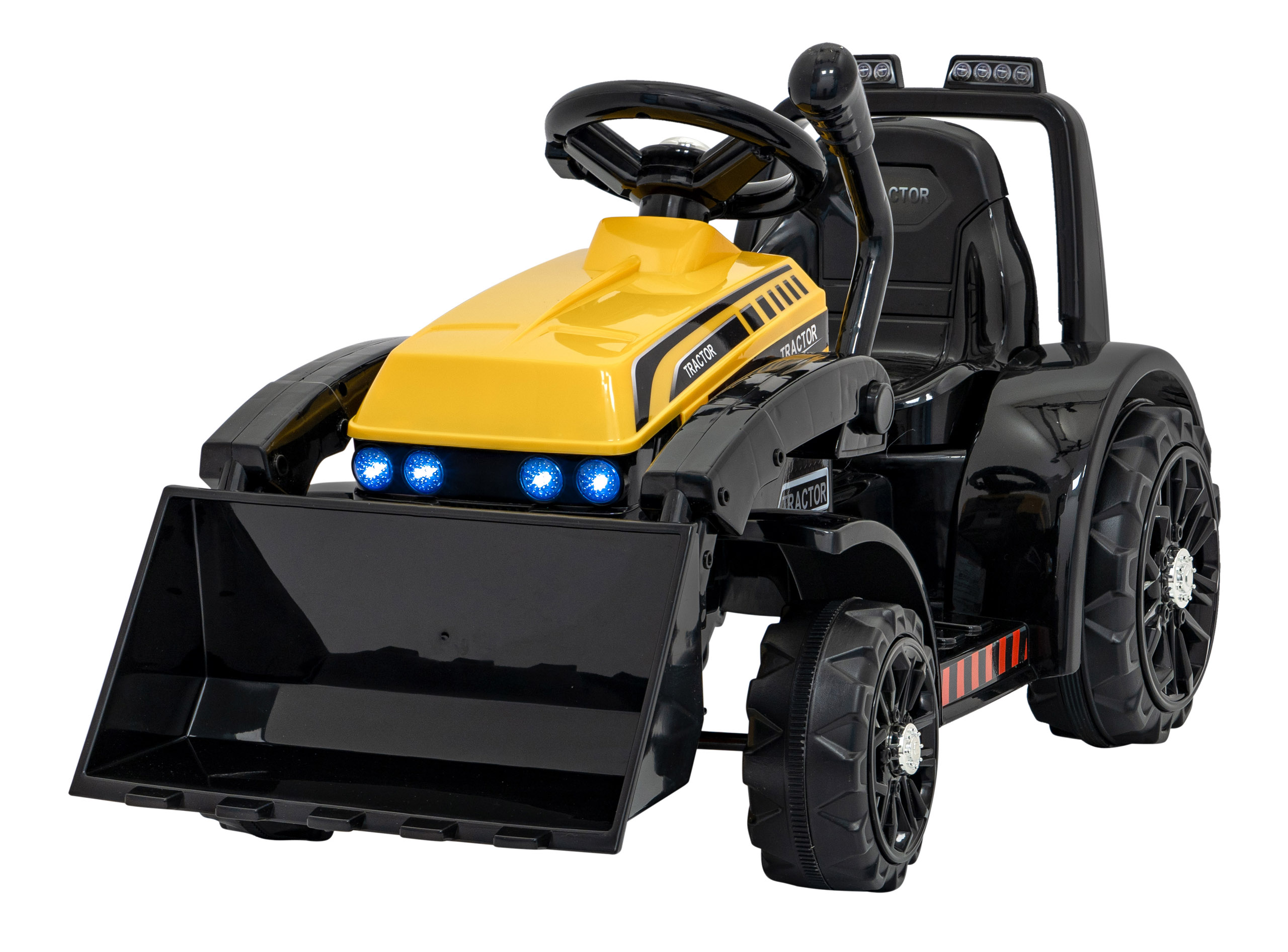 LeanCars Elektrický traktor s lyžicou G320 - žltý- 1x25W - BATÉRIA - 6V5Ah - 2025
