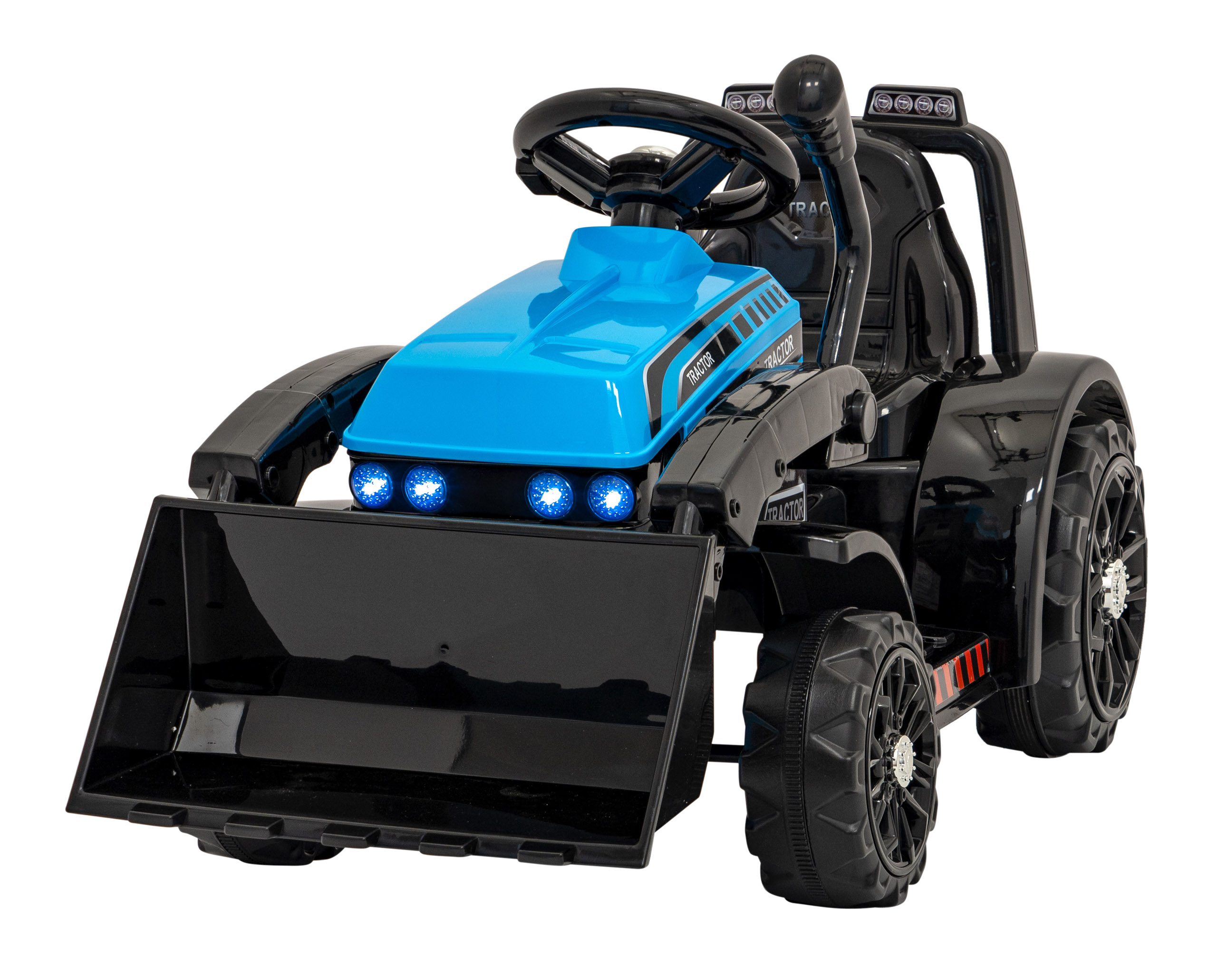 LeanCars Elektrický traktor s lyžicou G320 - modrý - 1x25W - BATÉRIA - 6V5Ah - 2025