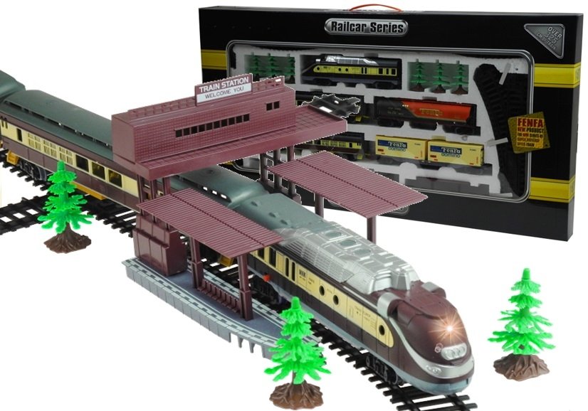 LEAN TOYS Veľká vlaková dráha s 5 lokomotívami