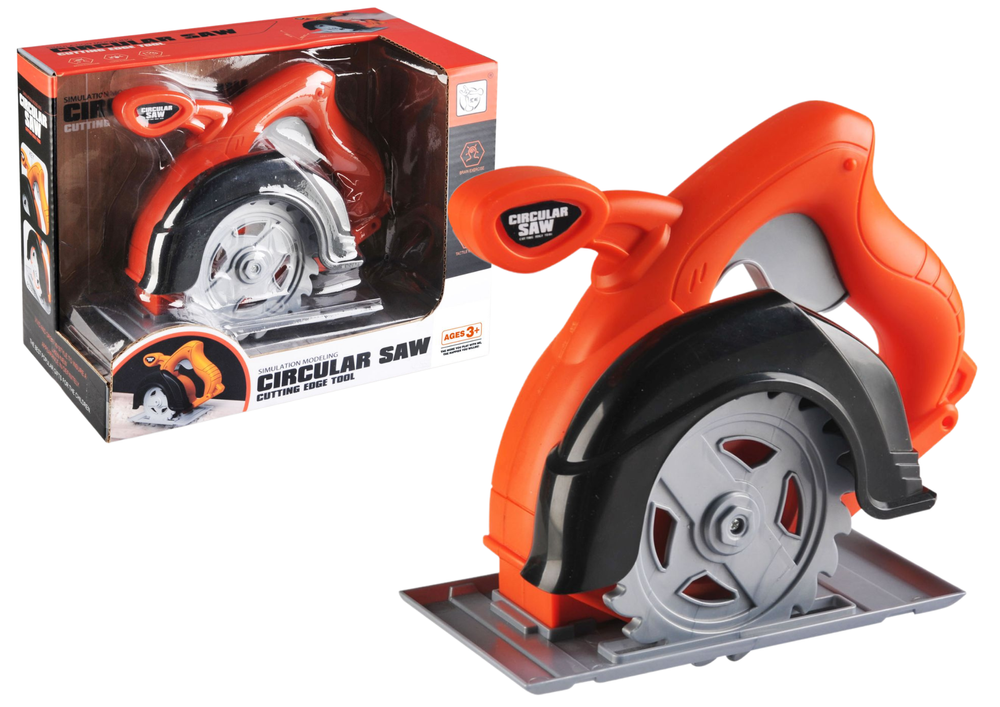 LEAN TOYS Kotúčová píla pre malých majstrov – oranžová