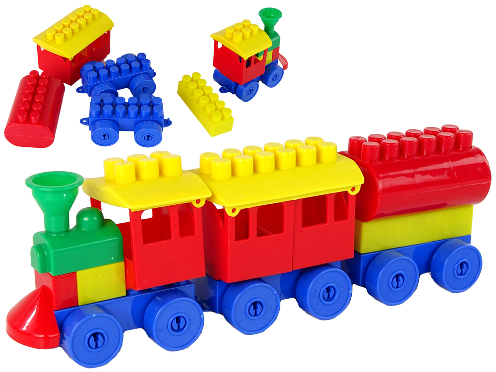 Lean Toys Farebný vláčik - stavebnica