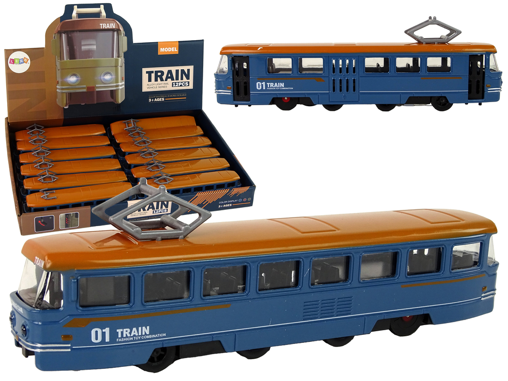 Lean Toys Vláčik s trecím pohonom - modrý