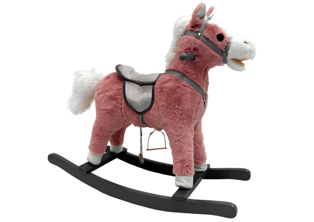 LEAN TOYS Hojdací koník – ružový