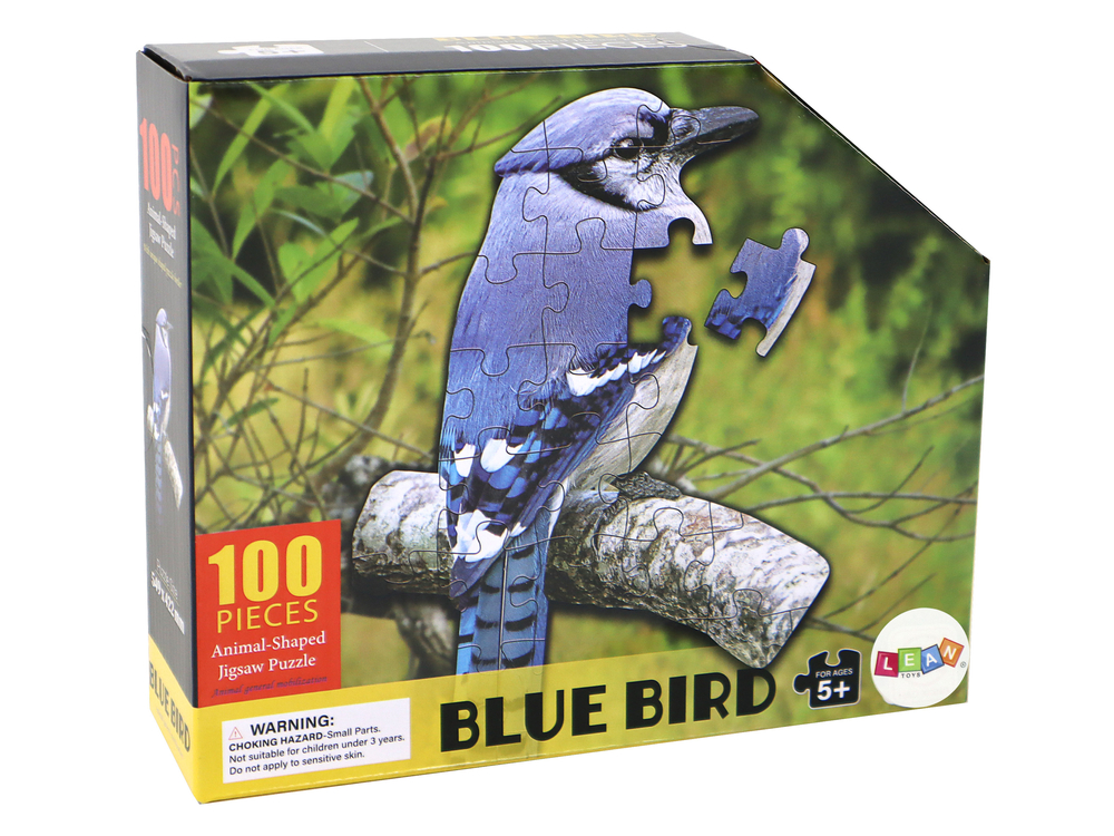 Lean Toys Puzzle 100 dielikov – Modrý vtáčik