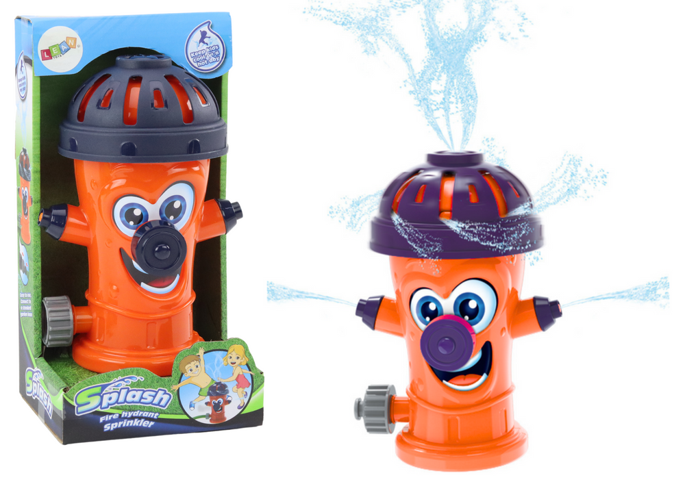 LEAN TOYS Záhradný postrekovač, fontána Hydrant – Oranžový