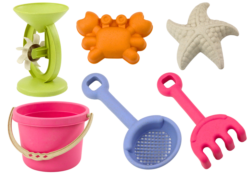LEAN TOYS Súprava hračiek do piesku – pastelová