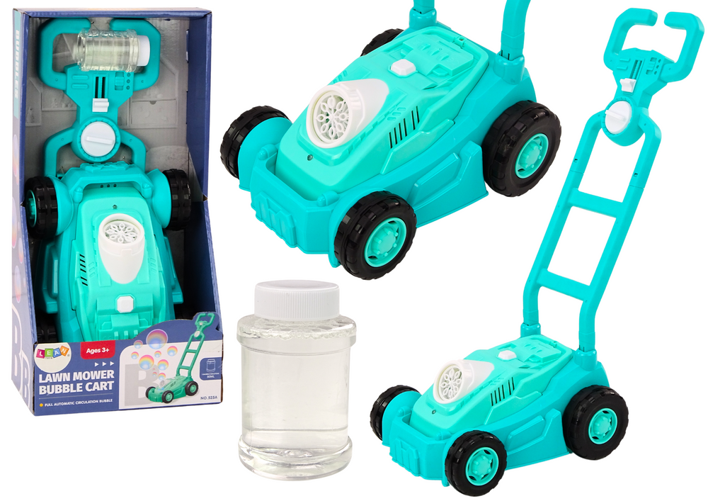 LEAN TOYS Stroj na bubliny - Pojazdná kosačka na trávu, zelená