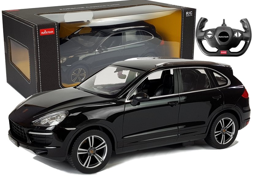 Lean Toys Auto R/C Porsche Cayenne Turbo Rastar 1:14 - čierne