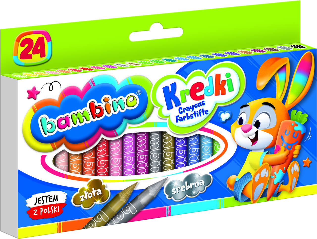 IKO Farebné pastelky BAMBINO Crayons – 24 farieb